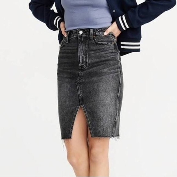 NWT Abercrombie black denim skirt - Picture 1 of 6